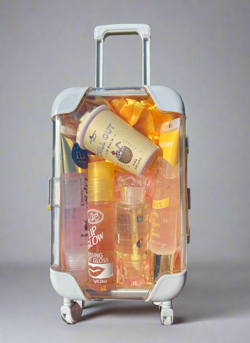 Mini Suitcase Cosmetic Organizer – Travel-Friendly Beauty Storage (Random color)