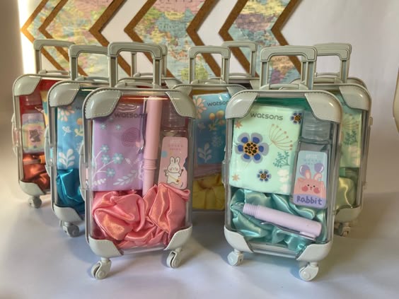 Mini Suitcase Cosmetic Organizer – Travel-Friendly Beauty Storage (Random color)