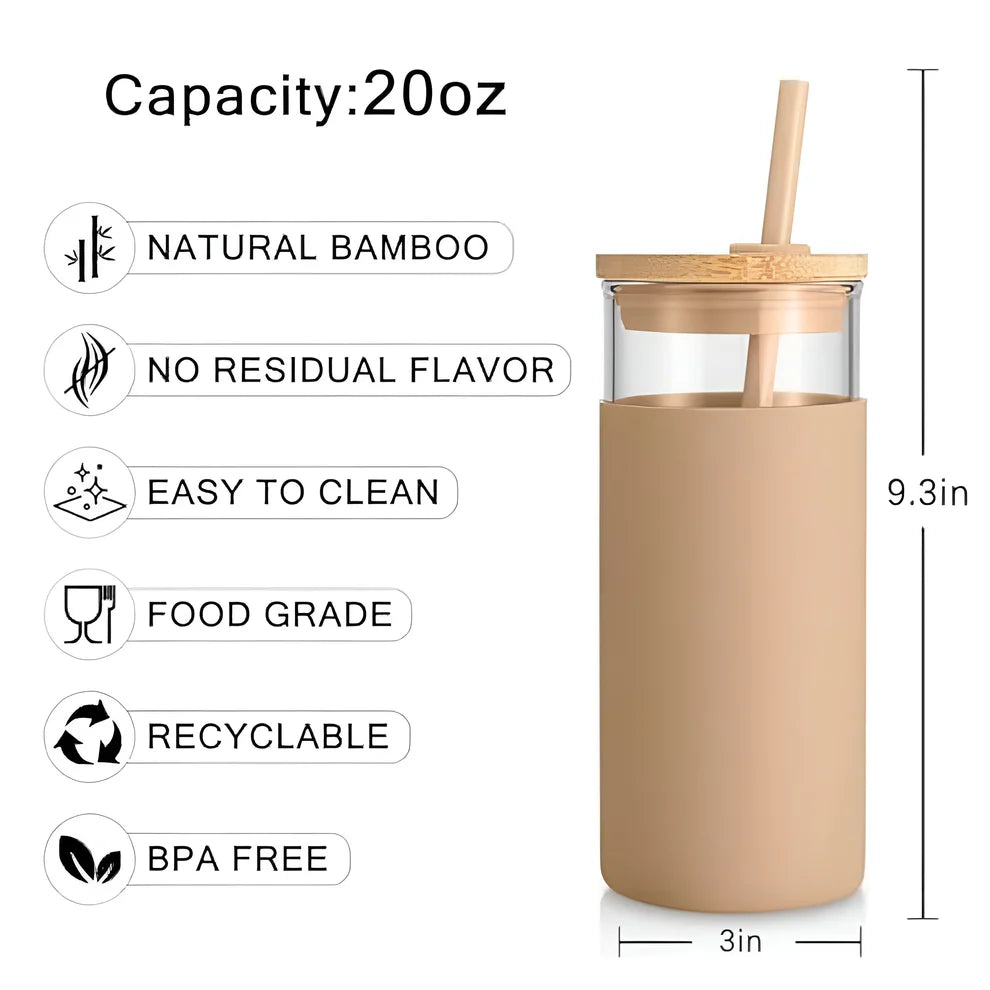 Borosilicate Glass Bottle Tumbler - 550 ml