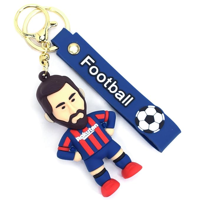 Goal Getter: Messi 3D Keychain with Ribbon – For Ultimate Football Fans & Collectors