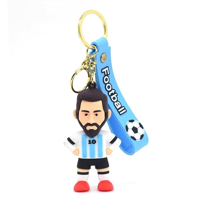 Goal Getter: Messi 3D Keychain with Ribbon – For Ultimate Football Fans & Collectors