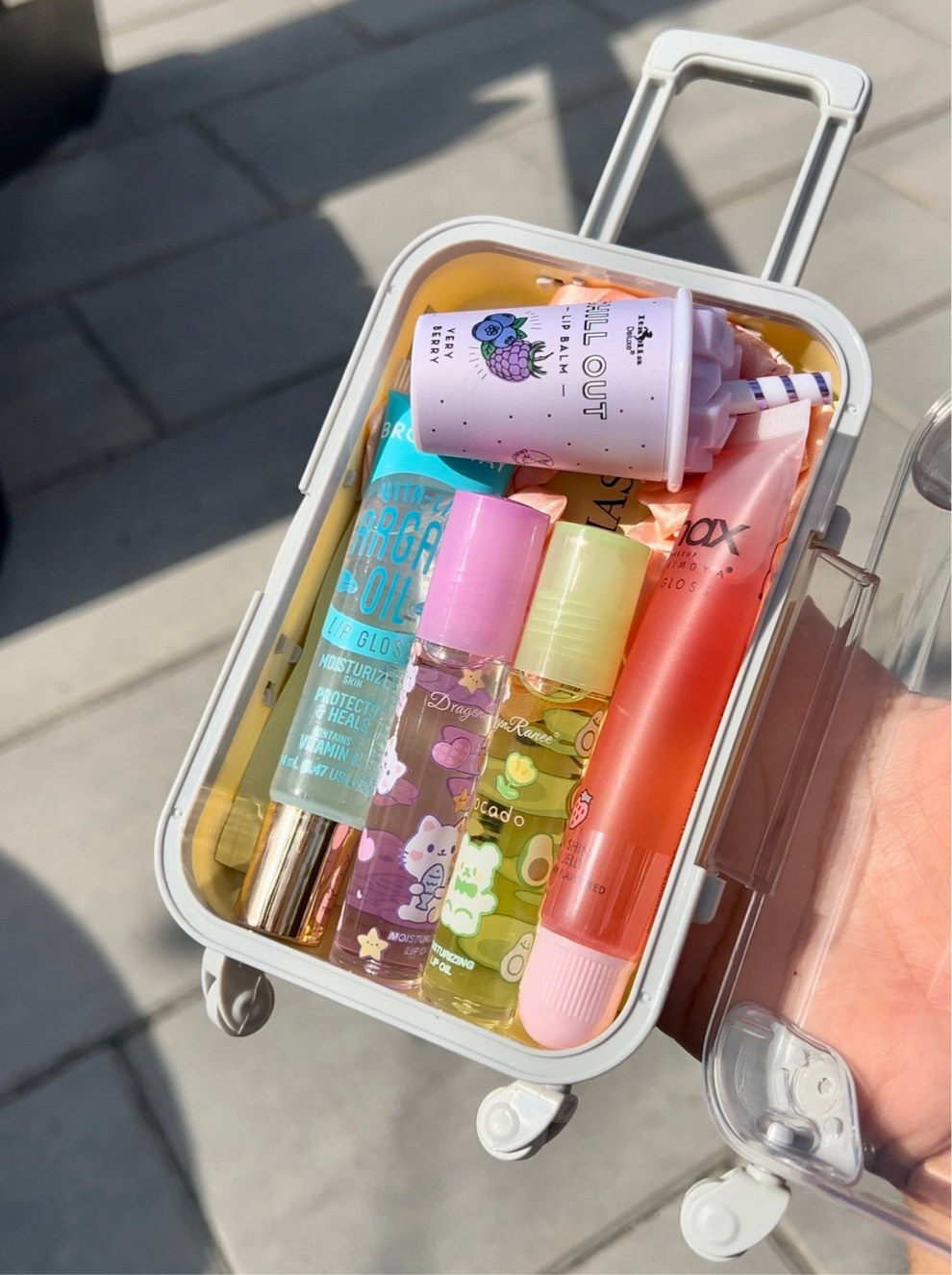 Mini Suitcase Cosmetic Organizer – Travel-Friendly Beauty Storage (Random color)