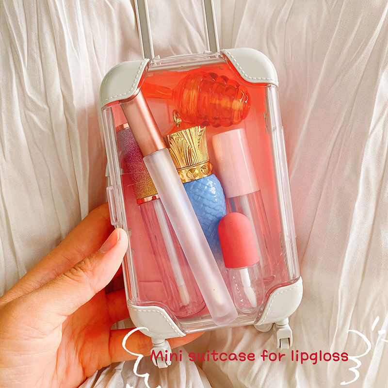 Mini Suitcase Cosmetic Organizer – Travel-Friendly Beauty Storage (Random color)