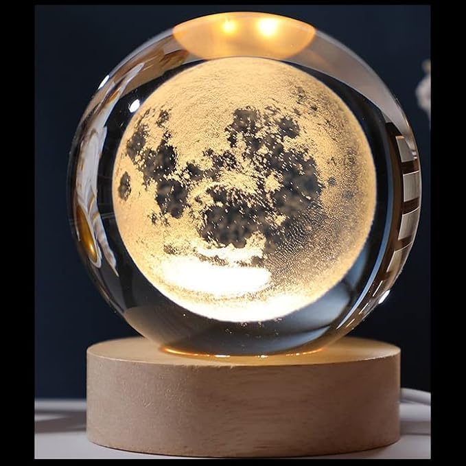 LunaGlow 3D Crystal Moon Lamp