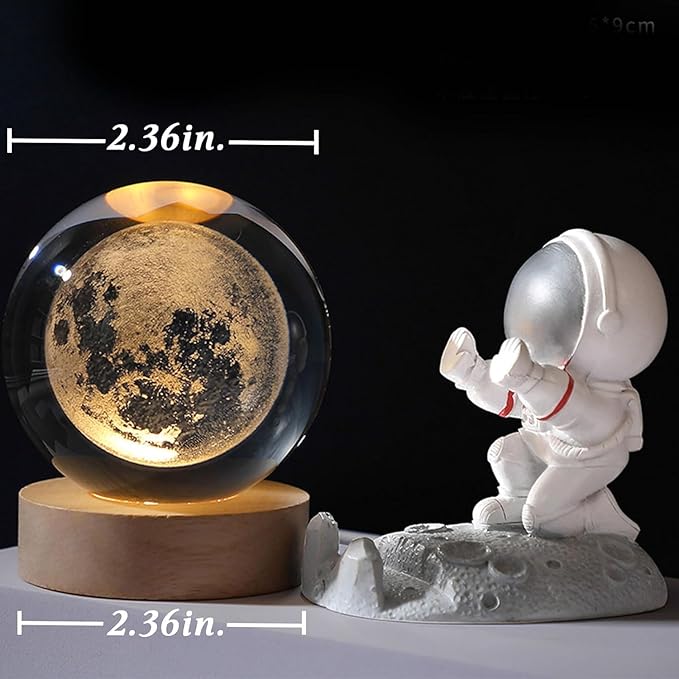 LunaGlow 3D Crystal Moon Lamp