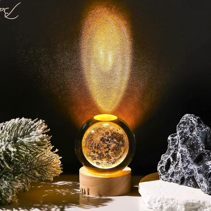 LunaGlow 3D Crystal Moon Lamp