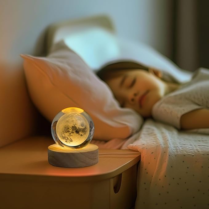 LunaGlow 3D Crystal Moon Lamp