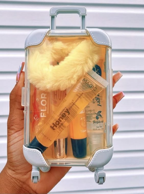 Mini Suitcase Cosmetic Organizer – Travel-Friendly Beauty Storage (Random color)
