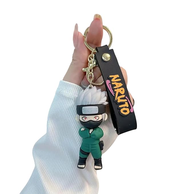 Naruto Ninja Keychain Set – Cute Cartoon Character Keyrings for Bags & Cars