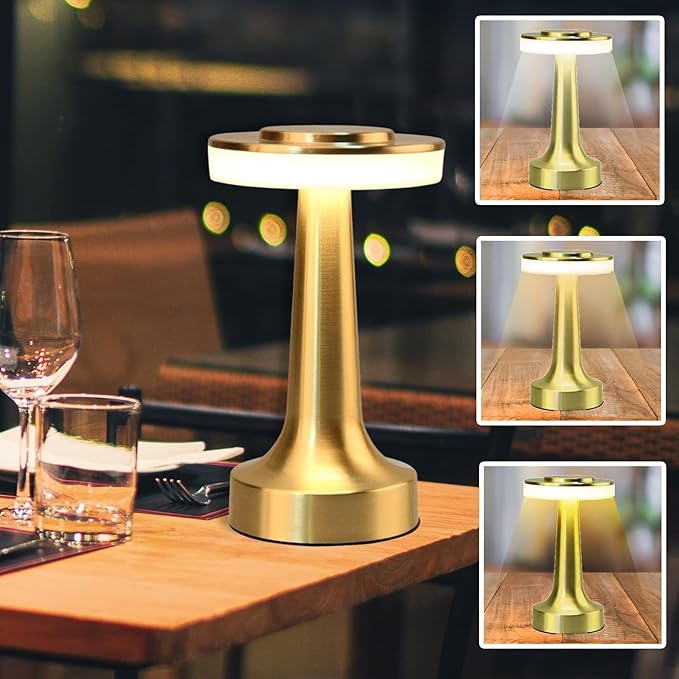 LumiGlow Touch Lamp — Modern Rechargeable Nightstand Light