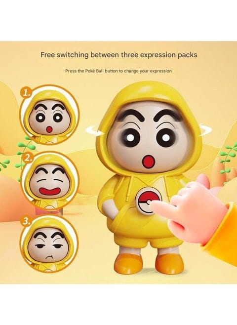 Shinchan Face Changing Keychain | Key Holder Cartoon Character | 3D Face Changing Model