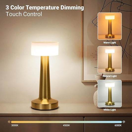 VibeLite Metallic Table Lamp - Set the Mood, Anytime. Metallic Magic at Your Fingertips